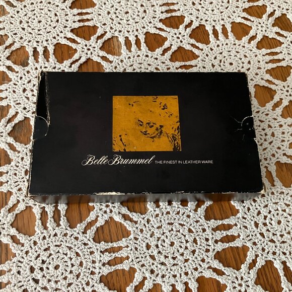 NOS Vintage Belle Brummel Green Leather Clutch Purse with the box - Picture 14 of 15